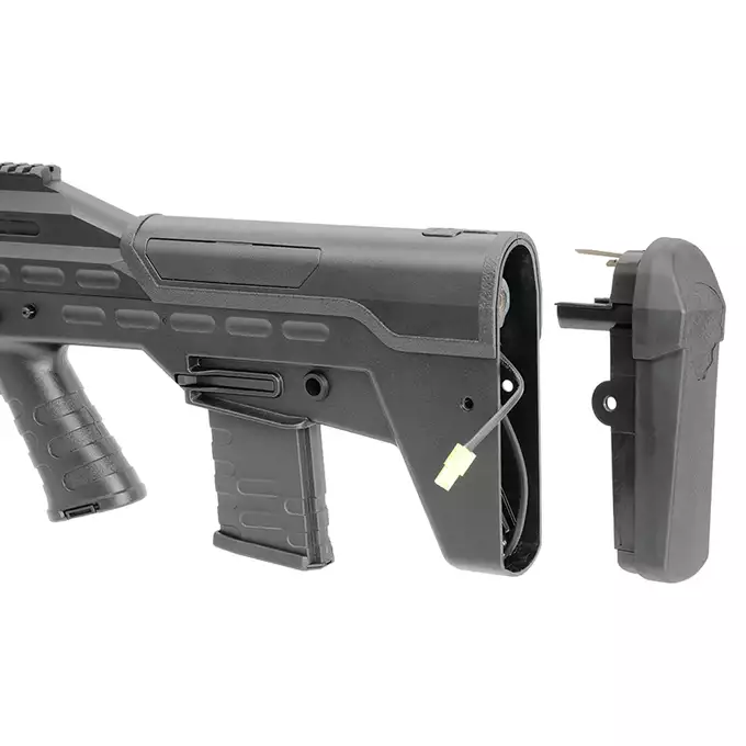 [Zestaw] Urban Assault Rifle - Black [APS] + Akumulator Li-Po 1100mAh 7,4V 20C [IPower] + Ładowarka V3+ do akumulatorów LiPo/LiFe [IPower]