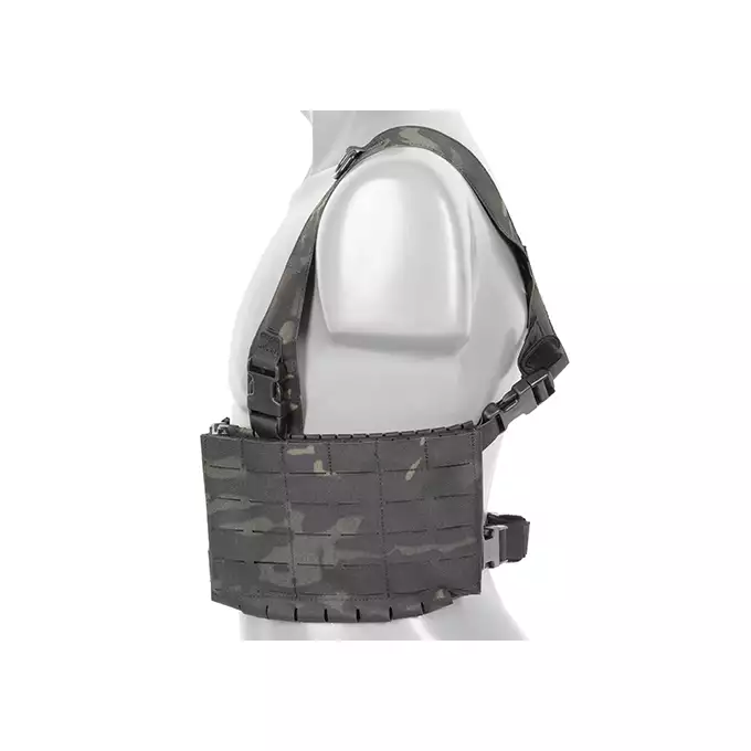 Chest Rig with Two Pouches for 6 AR / AK Magazines, Laser Cut - Multicamo Black [8FIELDS]