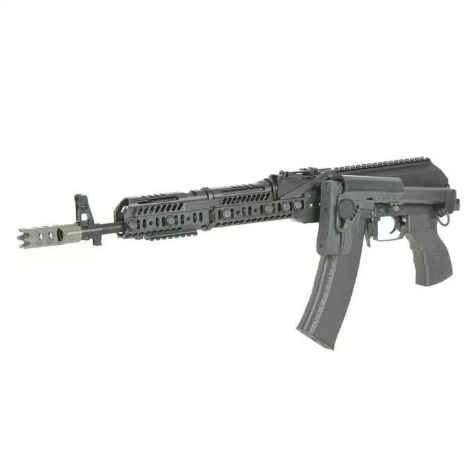 [Zestaw] CM.113A Replika Karabinka Taktycznego AK-74 Eshooter ETU, GEN-2 - Black [CYMA Platinum] + Akumulator Airsoftowy 25C 1400mAh 3S1P 11.1V Lipo T Plug + Kompaktowa ładowarka LIPO B3Pro