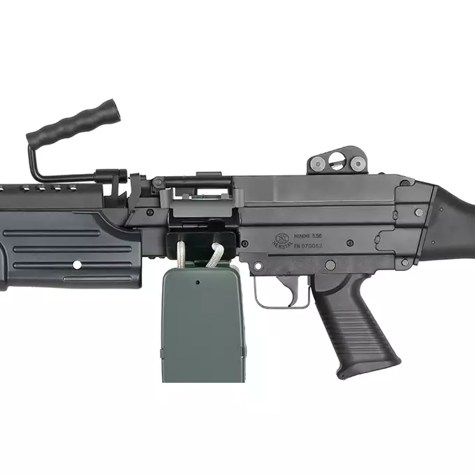 [Zestaw] Replika karabinu maszynowego FN M249 MKII SAW LMG [A&amp;K] + Akumulator airsoftowy 25C 1200mAh 3S1P 11.1V LiPo T Plug + Kompaktowa ładowarka LIPO B3Pro