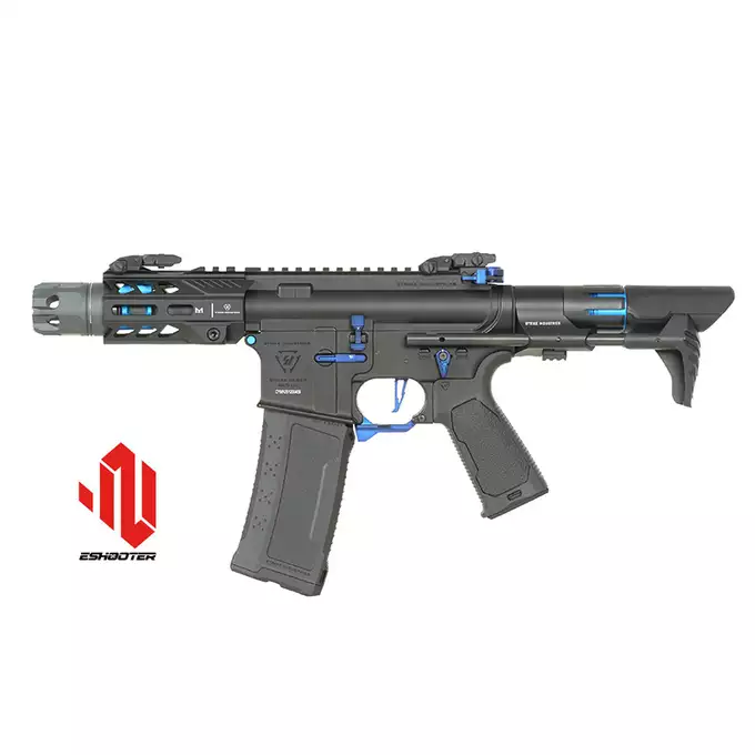 [Zestaw] Replika Karabinka Strike industries 4" Raiders Competition PDW, GEN-2 - Blue [EMG] + Ładowarka V3+ do akumulatorów LiPo/LiFe [IPower] + Akumulator Li-Po 1100mAh 11,1V 20C - Deans [IPower]