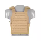 QRF Plate Carrier Laser-Cut Buckle Up with AR15/AK Magazine Pouch - Tan [8FIELDS]