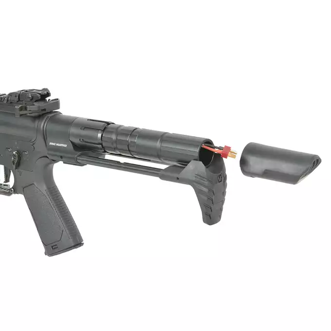 [Zestaw] Replika Karabinka Strike industries 7" Raider CQB, Gen-2 - Black [EMG] + Ładowarka V3+ do akumulatorów LiPo/LiFe [IPower] + Akumulator Li-Po 1100mAh 11,1V 20C - Deans [IPower]