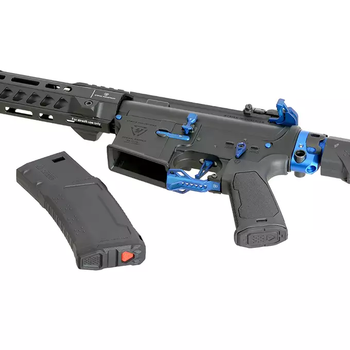 [Zestaw] Replika Karabinka Strike industries 10" Raiders SBR - Blue [EMG] + Ładowarka V3+ do akumulatorów LiPo/LiFe [IPower] + Akumulator Li-Po 1100mAh 11,1V 20C - Deans [IPower]