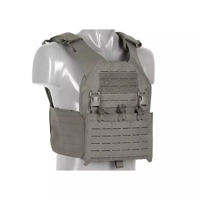 QRF Plate Carrier Laser-Cut Buckle Up with AR15/AK Magazine Pouch - Ranger Green [8FIELDS]