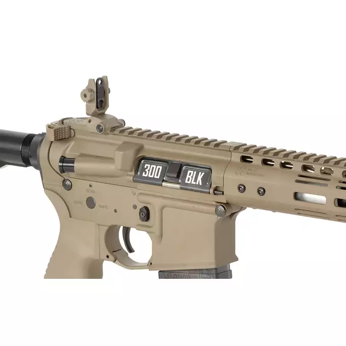 [Zestaw] Replika karabinka Noveske 10.5" Gen III Shorty 300BLK  Eshooter ETU - Tan [EMG] + Ładowarka V3+ do akumulatorów LiPo/LiFe [IPower] + Akumulator Li-Po 1100mAh 11,1V 20C - Deans [IPower]
