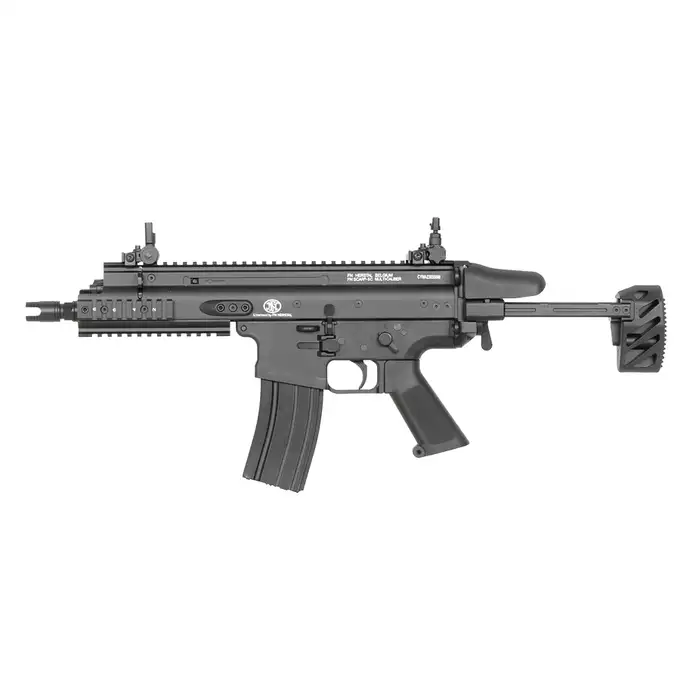 [Zestaw] Replika subkarabinka FN SCAR-SC z 25RPS, ESHOOTER ETU [Cybergun] + Akumulator airsoftowy 25C 1500mAh 2S1P 7.4V LiPo T Plug + Ładowarka V3+ do akumulatorów LiPo/LiFe [IPower]