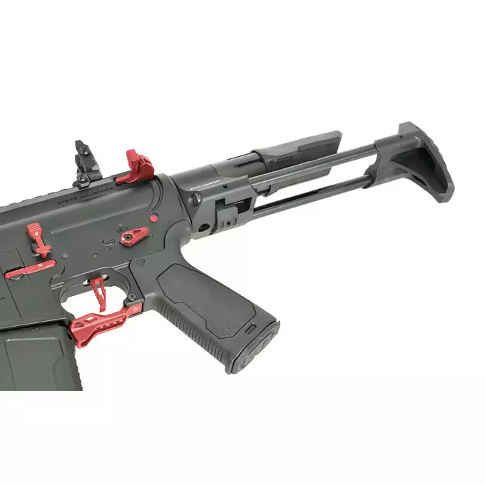 [Zestaw] Replika Karabinka Strike industries 7" Raider Competition CQB, Gen-2 - Red [EMG] + Ładowarka V3+ do akumulatorów LiPo/LiFe [IPower] + Akumulator Li-Po 1100mAh 11,1V 20C - Deans [IPower]