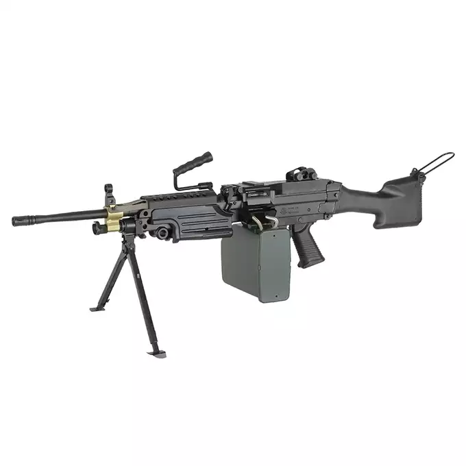 [Zestaw] Replika karabinu maszynowego FN M249 MKII SAW LMG [A&amp;K] + Akumulator airsoftowy 25C 1200mAh 3S1P 11.1V LiPo T Plug + Kompaktowa ładowarka LIPO B3Pro