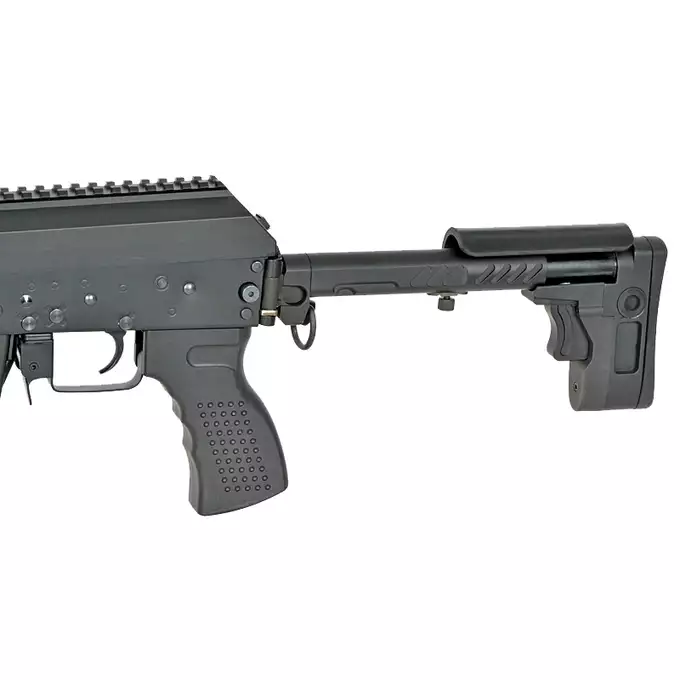[Zestaw] CM.113A Replika Karabinka Taktycznego AK-74 Eshooter ETU, GEN-2 - Black [CYMA Platinum] + Akumulator Airsoftowy 25C 1400mAh 3S1P 11.1V Lipo T Plug + Kompaktowa ładowarka LIPO B3Pro
