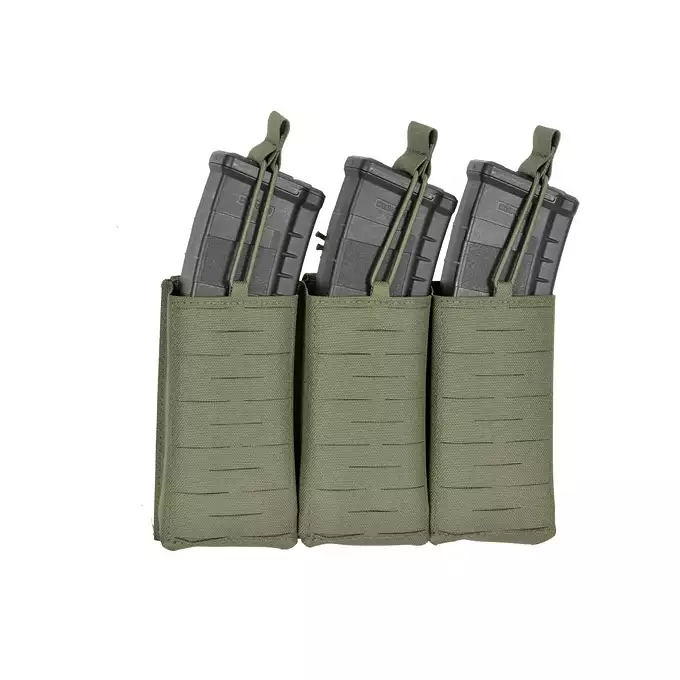 Laser-Cut Panel with 3 AK Magazine Pouches - Ranger Green [8Fields]