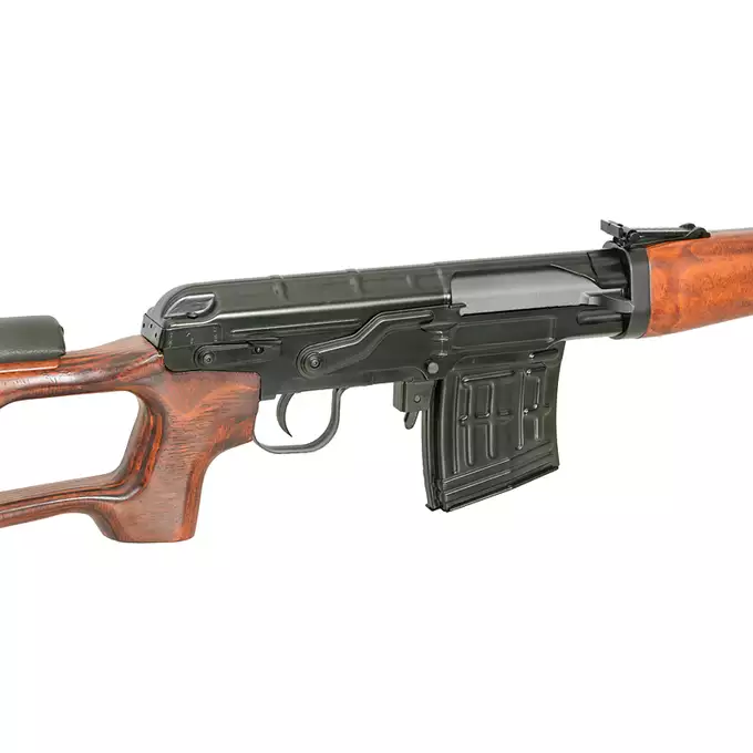 [Zestaw] Replika elektryczna karabinu wyborowego SWD - Real Wood [A&amp;K] + Akumulator airsoftowy 25C 1200mAh 3S1P 11.1V LiPo T Plug + Kompaktowa ładowarka LIPO B3Pro