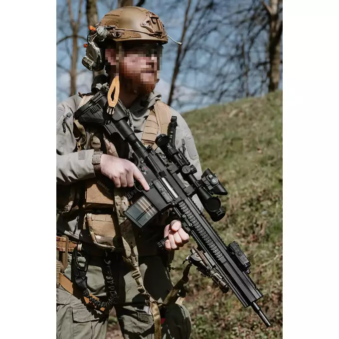 [Zestaw] Replika Airsoftowa EC-204 Edycja Advanced (ulepszony gearbox, programowalny ETU) - Black [E&amp;C] + Akumulator Li-Po 1200mAh 11,1V 20C - Deans [IPower] + Kompaktowa ładowarka LIPO B3Pro