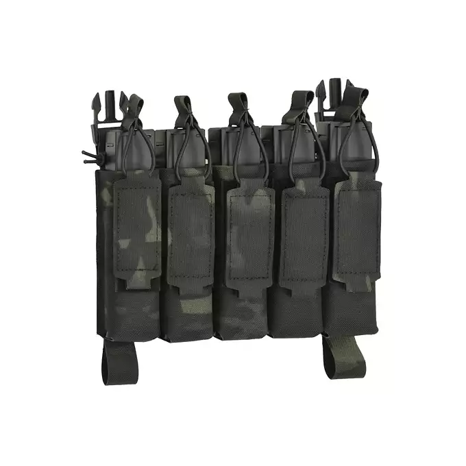 MP5 5-Magazine Pouch, Buckle-Up, Laser-Cut - Multicamo Black [8FIELDS]