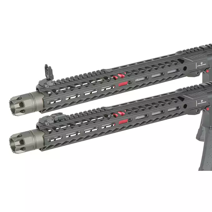 [Zestaw] Replika Karabinka Strike industries 15.5" Raiders Competition Rifle - Red [EMG] + Ładowarka V3+ do akumulatorów LiPo/LiFe [IPower] + Akumulator Li-Po 1100mAh 11,1V 20C - Deans [IPower]
