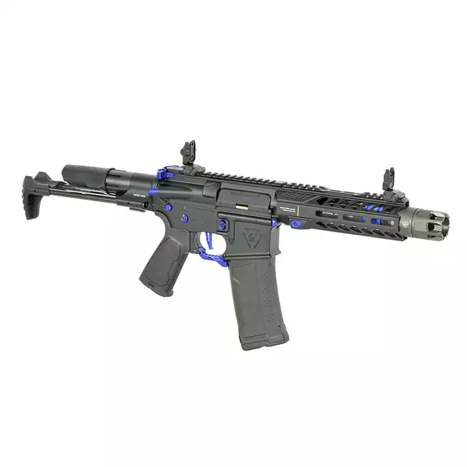 [Zestaw] Replika Karabinka Strike industries 7" Raider Competition CQB, Gen-2 - Blue [EMG] + Ładowarka V3+ do akumulatorów LiPo/LiFe [IPower] + Akumulator Li-Po 1100mAh 11,1V 20C - Deans [IPower]