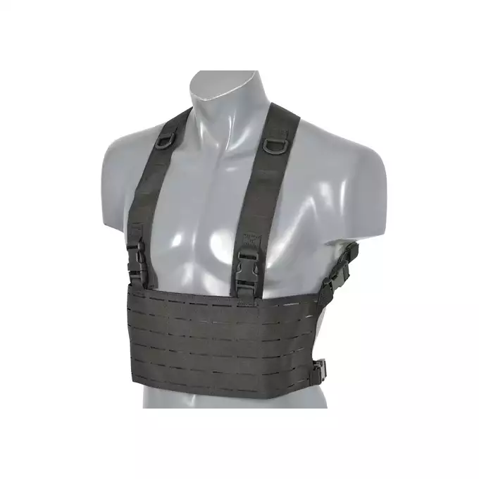 [Zestaw] Kamizelka Chest rig Laser-Cut - BK [8Fields] + Panel Laser-Cut z ładownicami na 3 magazynki AR15 - Czarna [8Fields] + Duża ładownica Laser-Cut ogólnego przeznaczenia - Black [8FIELDS]