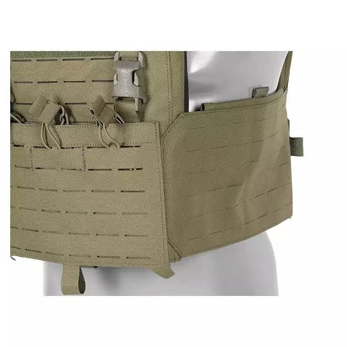 QRF Plate Carrier Laser-Cut Buckle Up with AR15/AK Magazine Pouch - Olive [8FIELDS]