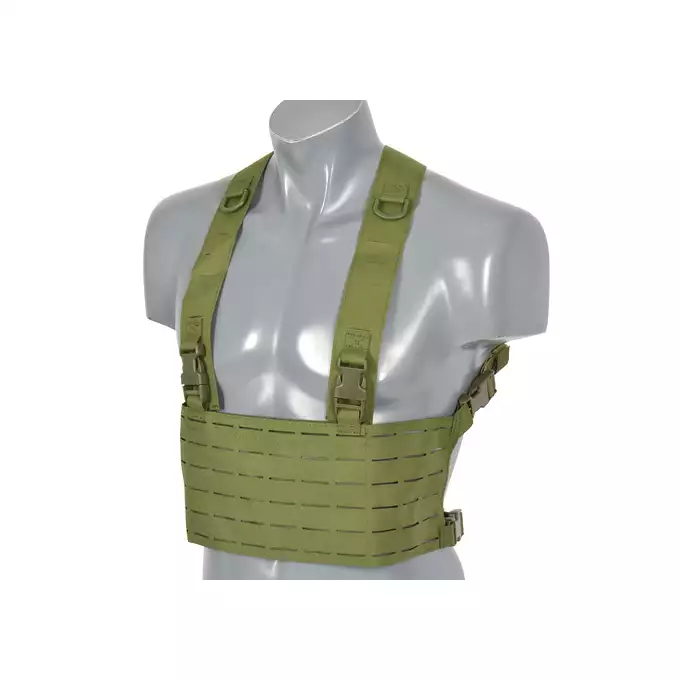 [Zestaw] Kamizelka Chest rig Laser-Cut - Olive  [8Fields] + Panel Laser-Cut z ładownicami na 3 magazynki AR15 - Olive [8Fields] + Duża ładownica Laser-Cut ogólnego przeznaczenia - Olive [8FIELDS]