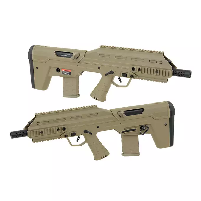 [Zestaw] Urban Assault Rifle - Tan [APS] + Akumulator Li-Po 1100mAh 7,4V 20C [IPower] + Ładowarka V3+ do akumulatorów LiPo/LiFe [IPower]