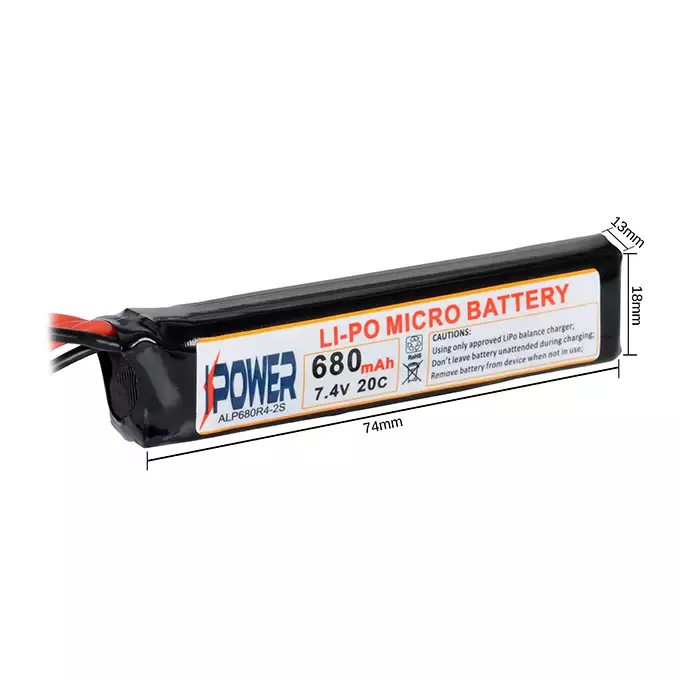 [Set] CM.125S USP 9mm AEP Mosfet Pistol [CYMA] + Charger IP3025 - LiPo/LiFe/NiMH 25W/3A [IPower] + AEP Battery Li-Po 680mAh 7,4V 20C Micro - Deans [IPower]