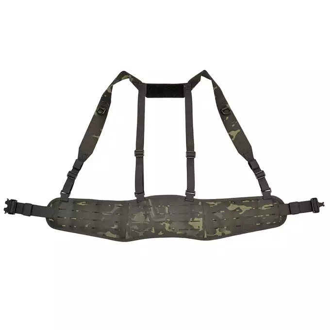 Patrol Tactical Belt with Suspenders MOLLE, Laser Cut - Multicamo Black [8FIELDS]