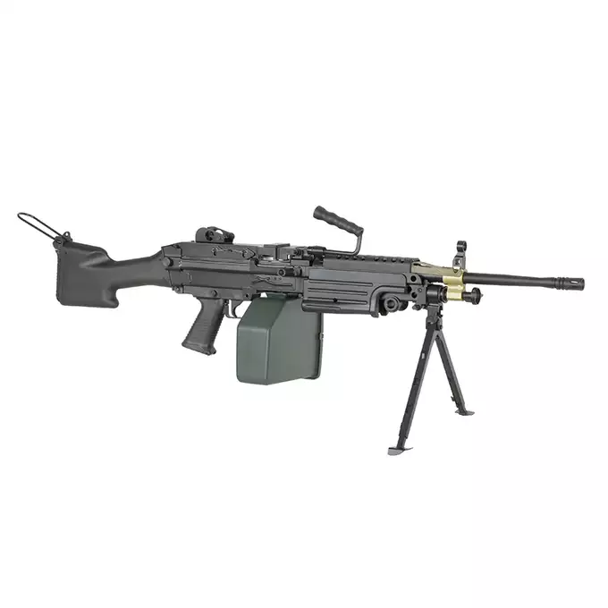 [Zestaw] Replika karabinu maszynowego FN M249 MKII SAW LMG [A&amp;K] + Akumulator airsoftowy 25C 1200mAh 3S1P 11.1V LiPo T Plug + Kompaktowa ładowarka LIPO B3Pro