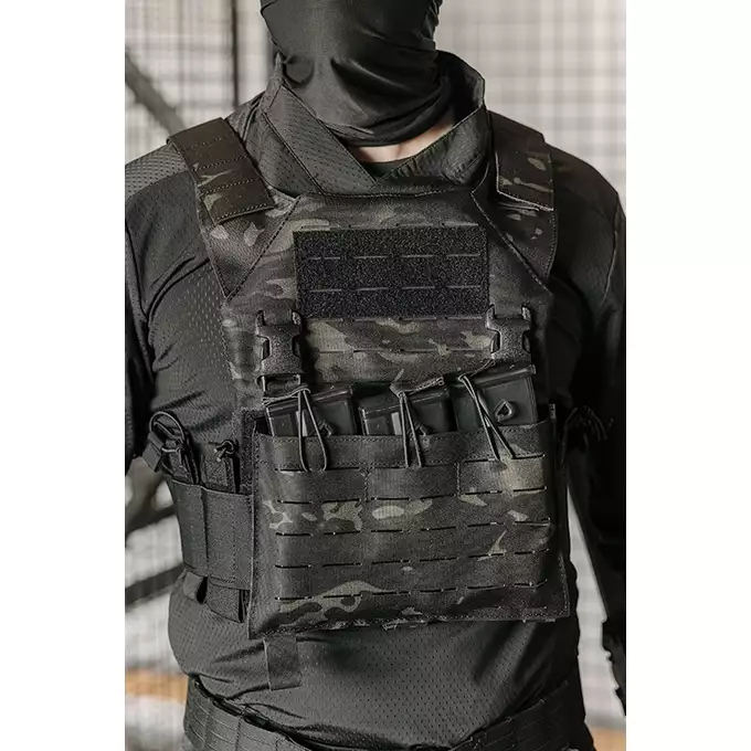 [Zestaw] Kamizelka Recon Plate Carrier Laser-Cut Buckle Up z ładownicą na magazynki AR15/AK - MB [8Fields] + Duża ładownica Laser-Cut ogólnego przeznaczenia - MB [8FIELDS] + Panel Buckle Up Laser-Cut na 6 magazynków AR15/AK - MB [8Fields]