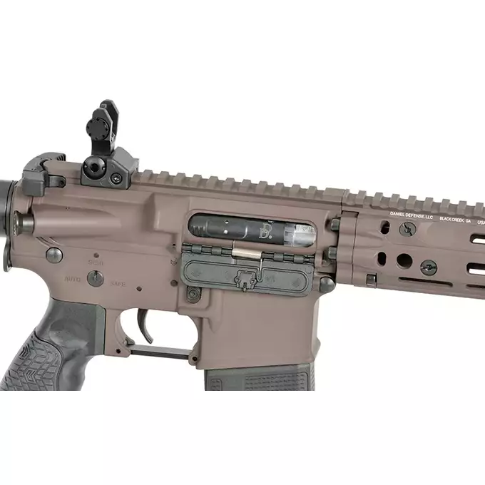 [Zestaw] Replika Daniel Defense M4A1 RIII 14.5" Eshooter ETU, GEN-2 - FDE [EMG] + Ładowarka V3+ do akumulatorów LiPo/LiFe [IPower] + Akumulator Li-Po 1100mAh 11,1V 20C - Deans [IPower]