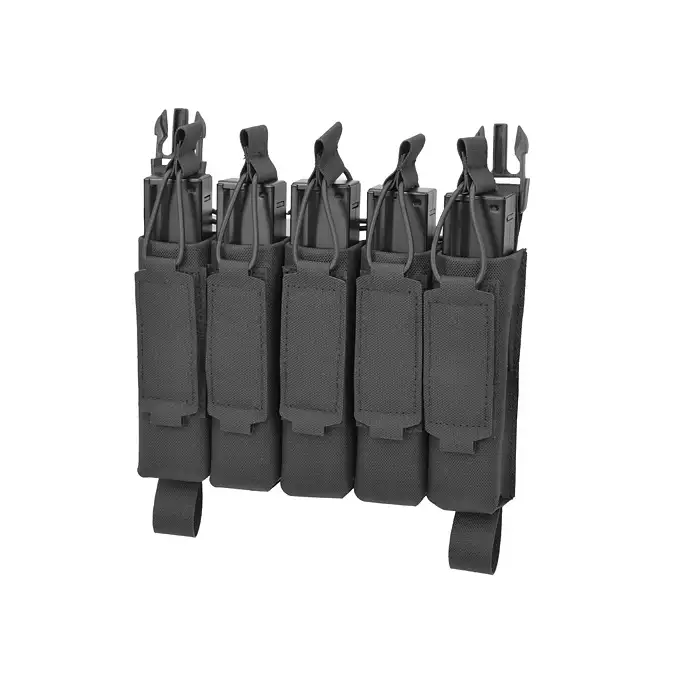 MP5 5-Magazine Pouch, Buckle-Up, Laser-Cut - Black [8FIELDS]