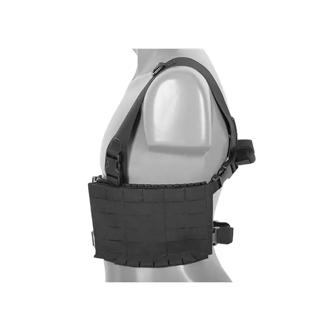 Chest Rig with Two Pouches for 6 AR / AK Magazines, Laser Cut - Black [8FIELDS]