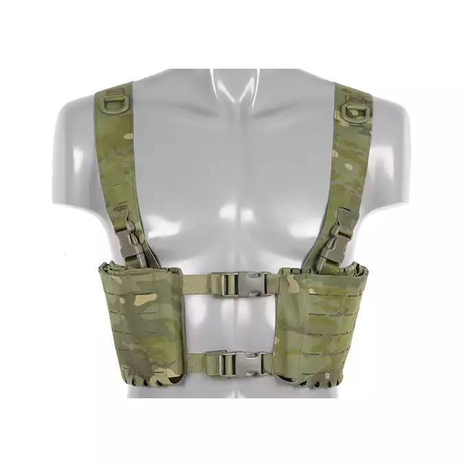 Chest Rig with Two Pouches for 6 AR / AK Magazines, Laser Cut - Multicamo Tropic [8FIELDS]