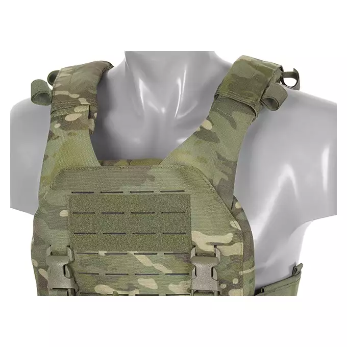 QRF Plate Carrier Laser-Cut Buckle Up with AR15/AK Magazine Pouch - Multicamo Tropic [8FIELDS]