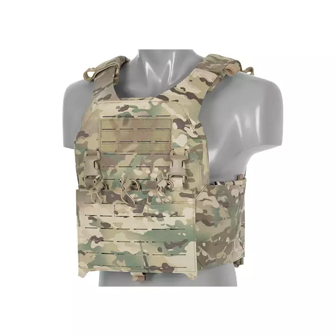 QRF Plate Carrier Laser-Cut Buckle Up with AR15/AK Magazine Pouch - Multicamo [8FIELDS]