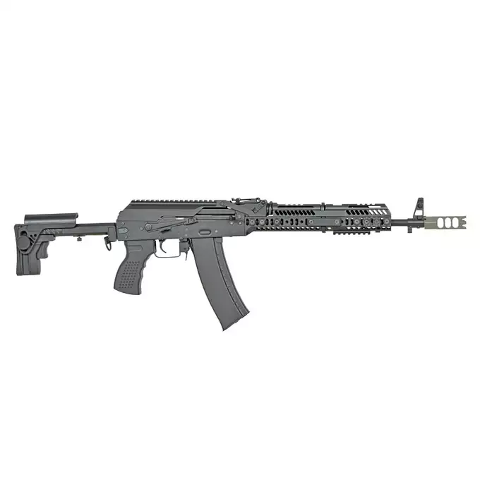 [Zestaw] CM.113A Replika Karabinka Taktycznego AK-74 Eshooter ETU, GEN-2 - Black [CYMA Platinum] + Akumulator Airsoftowy 25C 1400mAh 3S1P 11.1V Lipo T Plug + Kompaktowa ładowarka LIPO B3Pro