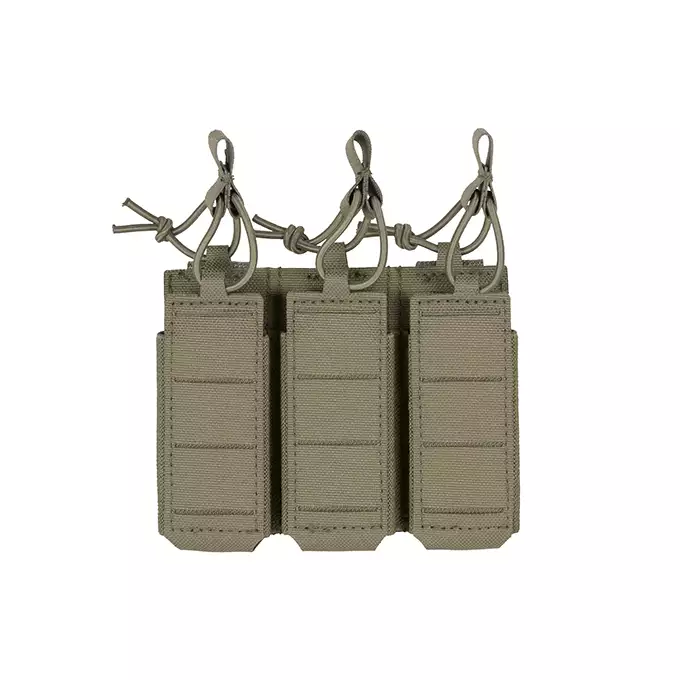 Triple Elastic Pistol Magazine Pouch Laser-Cut - Ranger Green [8Fields]