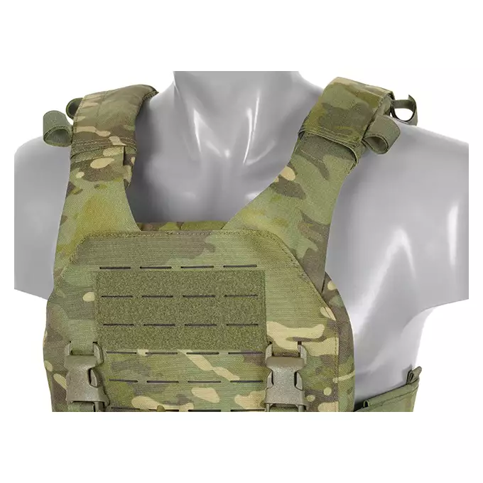 QRF Plate Carrier Laser-Cut Buckle Up with AR15/AK Magazine Pouch - Multicamo Tropic [8FIELDS]