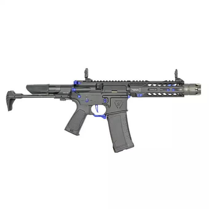 [Zestaw] Replika Karabinka Strike industries 7" Raider Competition CQB, Gen-2 - Blue [EMG] + Ładowarka V3+ do akumulatorów LiPo/LiFe [IPower] + Akumulator Li-Po 1100mAh 11,1V 20C - Deans [IPower]