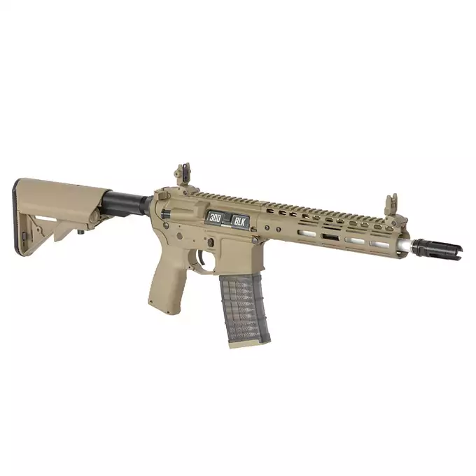 [Zestaw] Replika karabinka Noveske 10.5" Gen III Shorty 300BLK  Eshooter ETU - Tan [EMG] + Ładowarka V3+ do akumulatorów LiPo/LiFe [IPower] + Akumulator Li-Po 1100mAh 11,1V 20C - Deans [IPower]