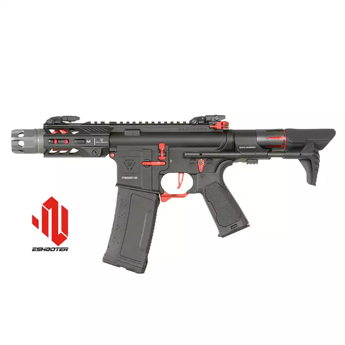 [Zestaw] Replika Karabinka Strike industries 4" Raiders Competition PDW - Red [EMG] + Ładowarka V3+ do akumulatorów LiPo/LiFe [IPower] + Akumulator Li-Po 1100mAh 11,1V 20C - Deans [IPower]