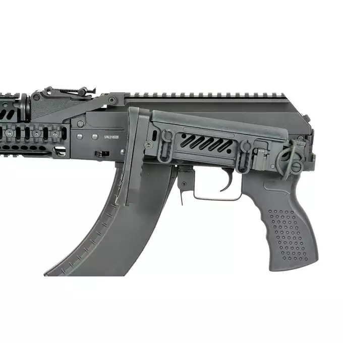 [Zestaw] CM.113 Replika Karabinka taktycznego AK74  Eshooter ETU, GEN-2 - Black [CYMA PLATINUM] + Kompaktowa ładowarka LIPO B3Pro + Akumulator Li-Po 1100mAh 11,1V 20C - Deans [IPower]