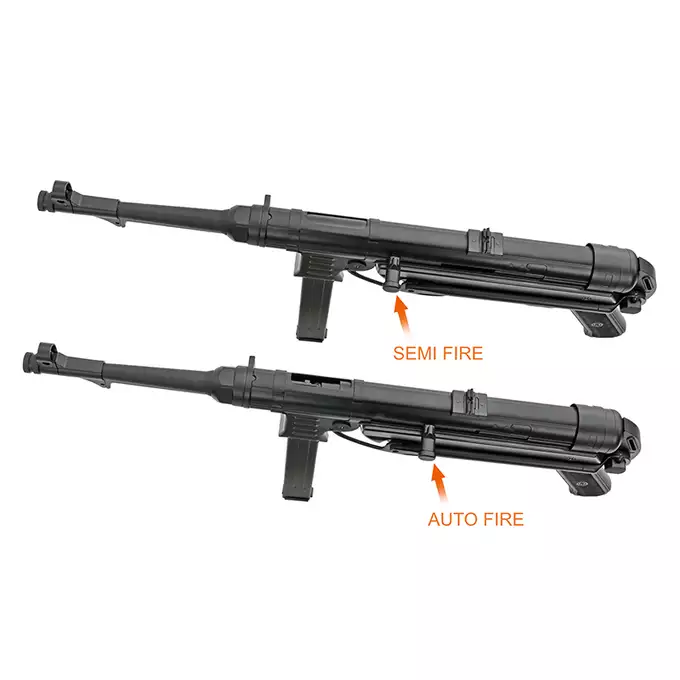 [Zestaw] Replika pistoletu maszynowego MP40 Full Metal AEG - Brown [AGM] + Akumulator Li-Po 1100mAh 7,4V 20C [IPower] + Ładowarka V3+ do akumulatorów LiPo/LiFe [IPower]