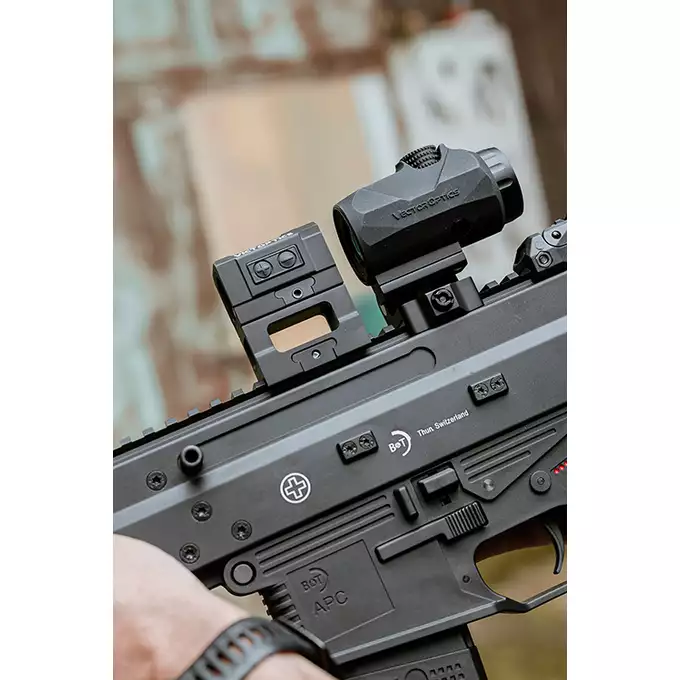 [Zestaw] Replika karabinka B&amp;T APC 556 ETU - Black [ASG] + Kolimator VictOptics SRD 1x18x20 VOD Red Dot [Vector Optics]