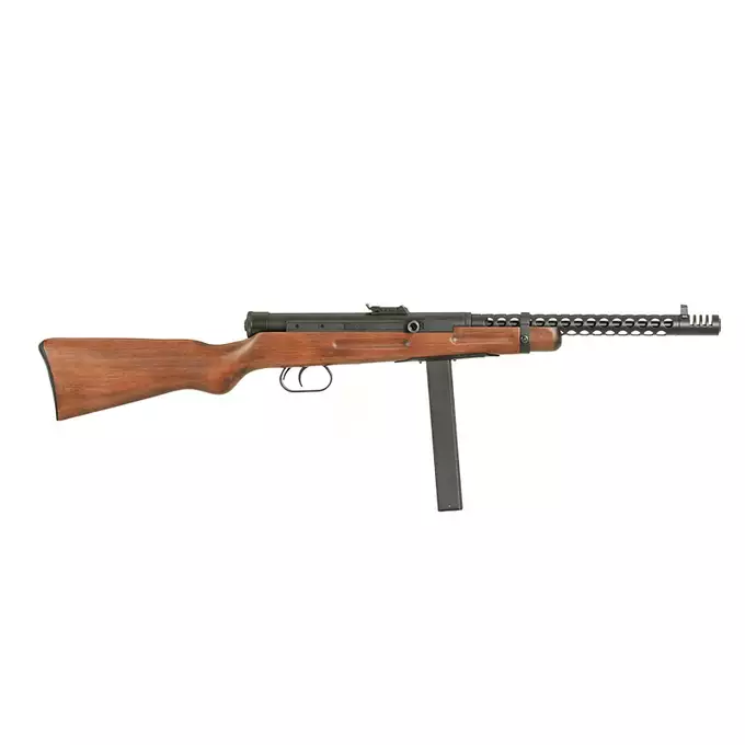 [Zestaw] Replika Pistoletu Maszynowego SW-08 M1938 - Real Wood [Snow Wolf] + Akumulator Li-Po 1100mAh 7,4V 20C [IPower] + Ładowarka V3+ do akumulatorów LiPo/LiFe [IPower]