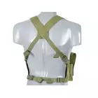 [Zestaw] Kamizelka Chest-rig Laser-Cut z ładownicami AR/AK - Olive [8Fields] + Ładownica na radio Laser Cut - Olive [8FIELDS] + Pojedyncza ładownica pistoletowa Laser-Cut z klapą - Olive [8Fields]
