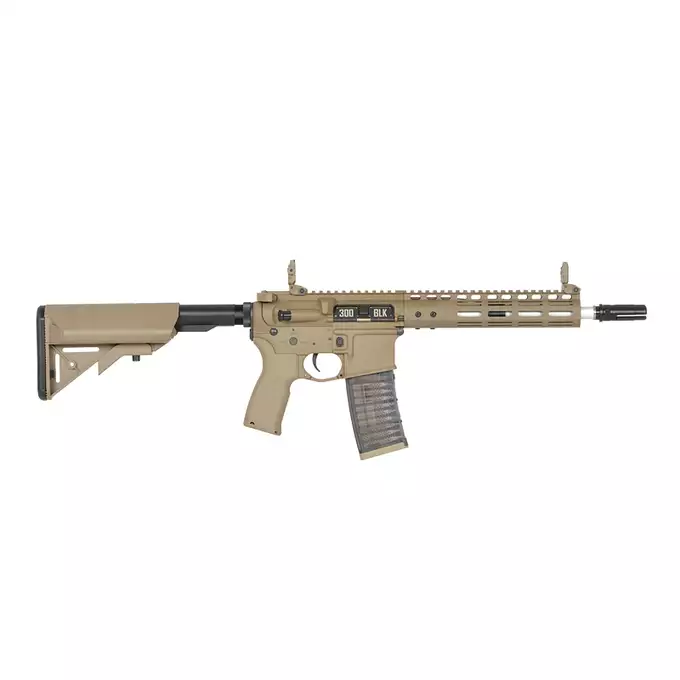 [Zestaw] Replika karabinka Noveske 10.5" Gen III Shorty 300BLK  Eshooter ETU - Tan [EMG] + Ładowarka V3+ do akumulatorów LiPo/LiFe [IPower] + Akumulator Li-Po 1100mAh 11,1V 20C - Deans [IPower]