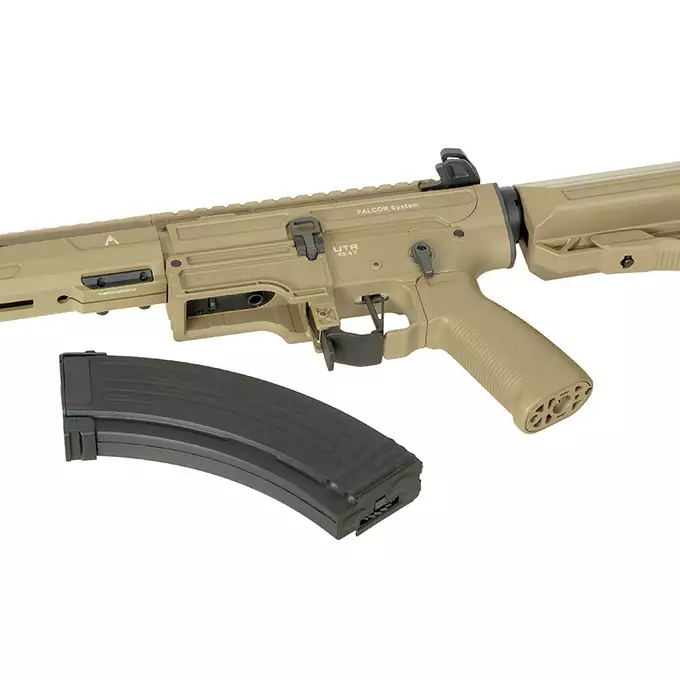 [Zestaw] M918G UTR Ek47 - TAN [DE Airsoft] + Akumulator Li-Po 1100mAh 11,1V 20C - Deans [IPower] + Ładowarka V3+ do akumulatorów LiPo/LiFe [IPower]