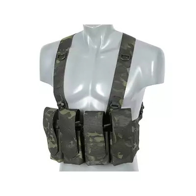 [Zestaw] Kamizelka Chest-rig Laser-Cut z ładownicami AR/AK - MB [8Fields] + Ładownica na radio Laser Cut - Multicamo Black [8FIELDS] + Duża ładownica Laser-Cut ogólnego przeznaczenia - MB [8FIELDS]