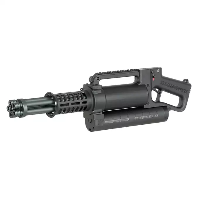 [Zestaw] Replika obrotowego miniguna WE23-Plus [WELL] + Akumulator Li-Po 1100mAh 11,1V 15/30C - T-connector [VB] + Kompaktowa ładowarka LIPO B3Pro