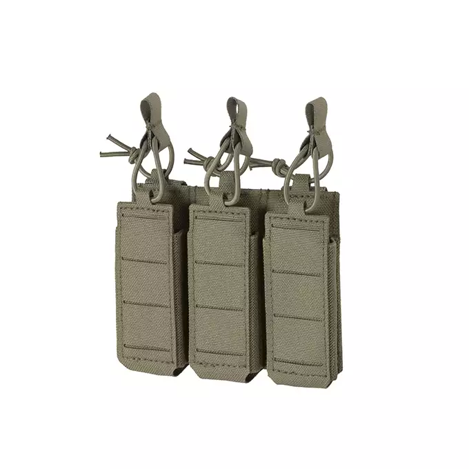 Triple Elastic Pistol Magazine Pouch Laser-Cut - Ranger Green [8Fields]